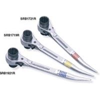 スーパーツール SRB1721R 曲がりしの付・両口ラチェットレンチ ショートタイプスライド穴付