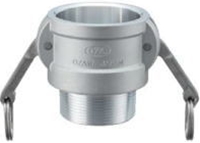 小澤物産 レバーカップリング OZ-B-AL-3/4 (20A) オスネジ型カプラー アルミニウム 【当商品のご購入は別途送料1,728円が必ず掛かります】