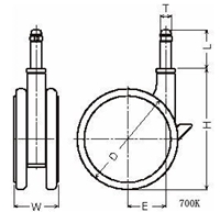 ハンマーキャスター 700K-FA1100 グレー